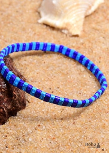 Pulsera Boho, Pulsera Tila Bead, Colorida